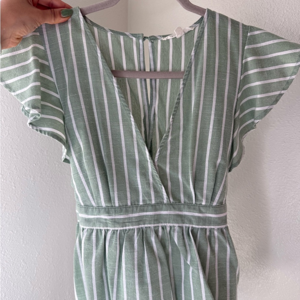 Striped Green Blouse